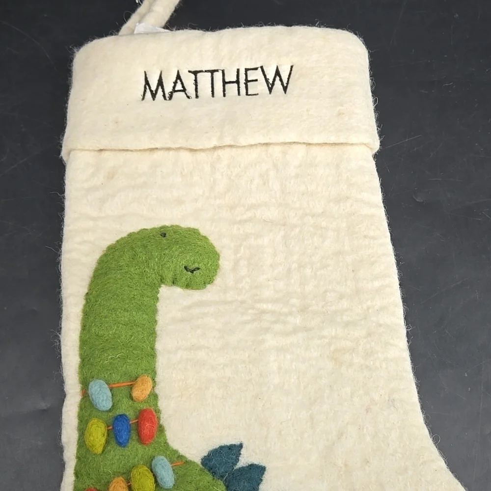 NEW MATTHEW Pottery Barn West Elm Christmas Holiday Stocking